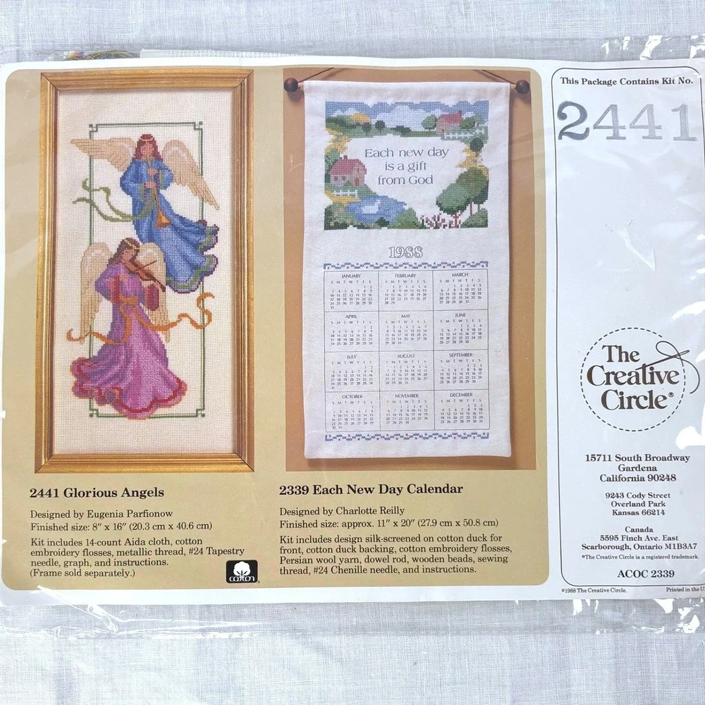 Creative Circle Glorious Angels & Ruyi Autumn Angel Cross Stitch Kit Bundle NEW